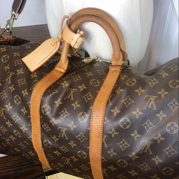 LOUIS VUITTON LV55 Keepall Monogram Bandolier Crossbody Strap Weekend Bag VI8902 - Picture 11 of 17